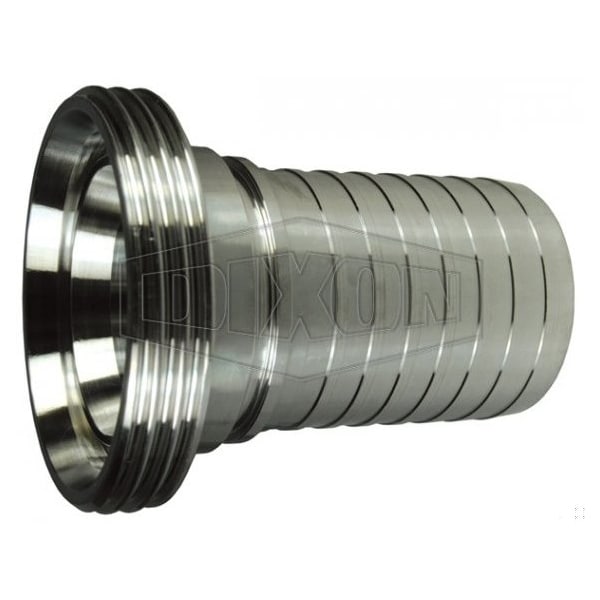Holedall DIN External Crimp Stem, 2-1/2 in Nominal, MNPT, 316 SS, Domestic
